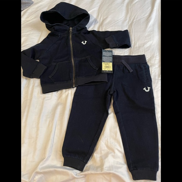 True Religion Other - True Religion Infant Knit indigo mineral wash 2 pc set NWT